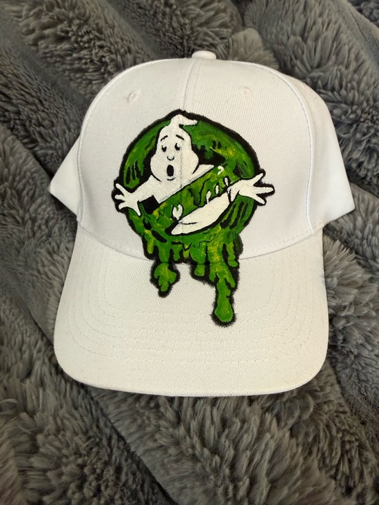 Custom Hand Painted Accessories - Custom Hand Painted Ghostbusters No Ghost Logo Baseball Cap Hat